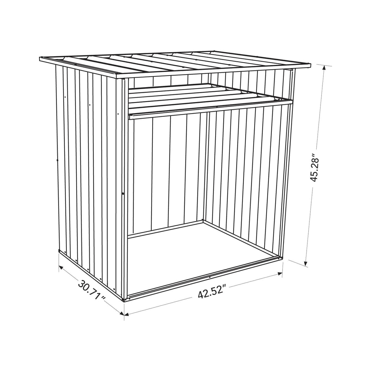 Abri de jardin en métal Absco 1,22 m x 0,76 m x 1,13 m - Gris boisé