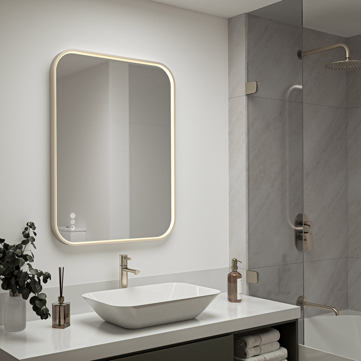 Artika Royce 32" x 24" LED Wall Mirror with Defogger