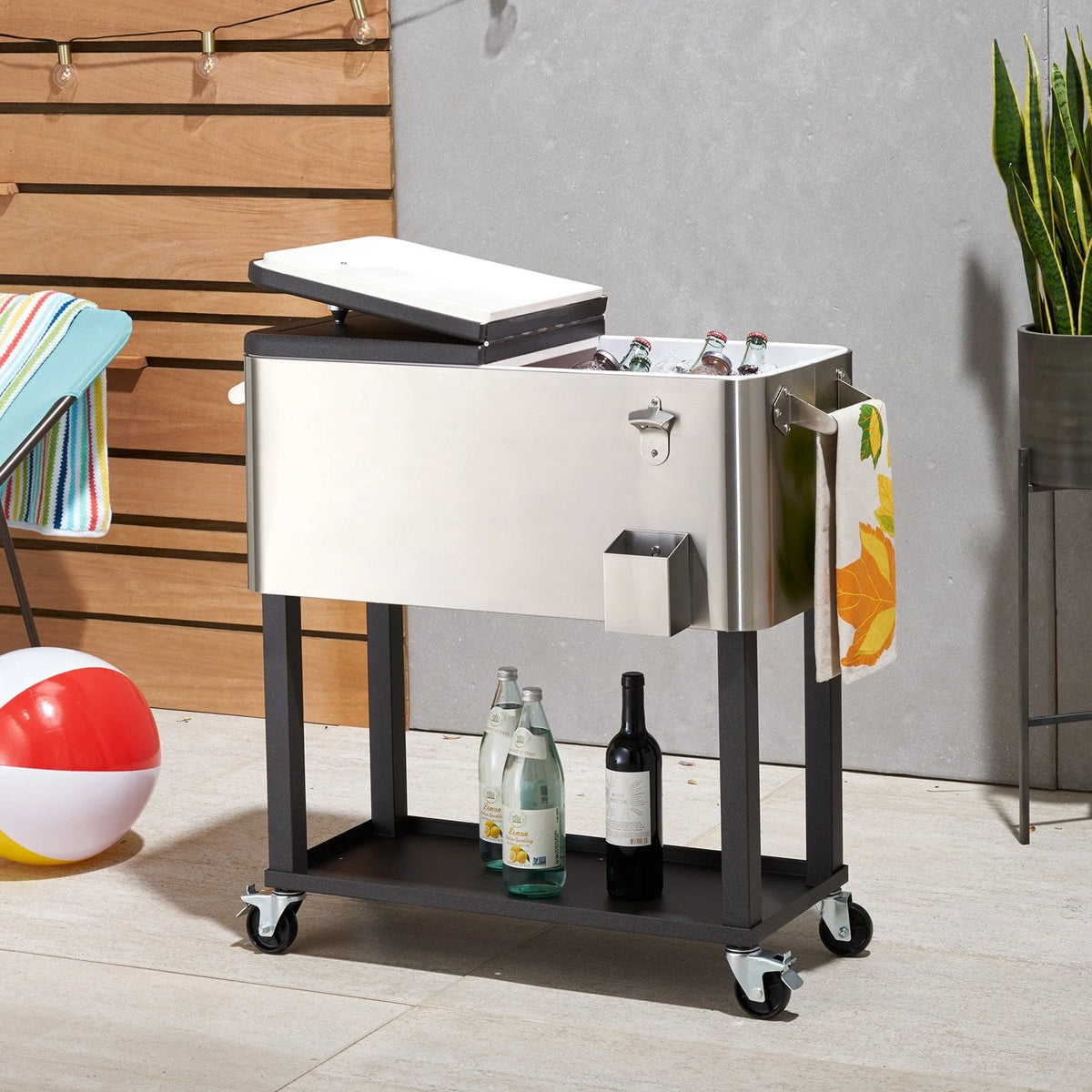 Trinity TXK-0804 100 qt. Stainless Steel Cooler - 36 x 38.25 x 20 in.