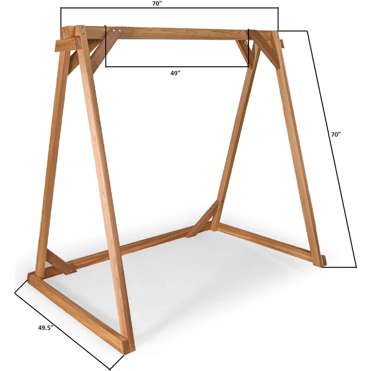 All Things Cedar AF72 Swing Frame - 6ft Premium Outdoor Swing Stand - 70L x 48W x 68H