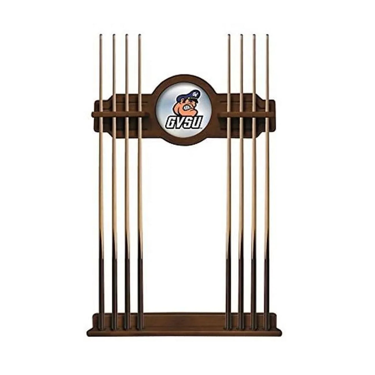 Grand Valley State University Solid Wood Cue Rack with a Chardonnay Finish