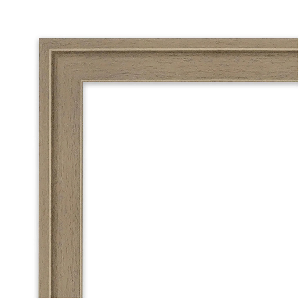 Amanti Art Florence Silver Beveled Wall Mirror 31.75 x 41.75 in.