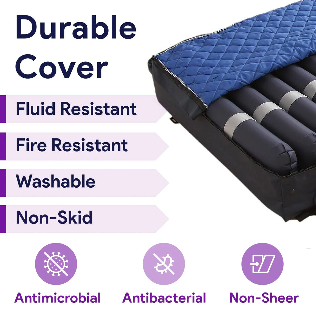 Proheal Low Air Loss Alternating Pressure Air Mattress with Digital Silent Air Pump & Side Perimeter - 36" x 80" x 8/11"