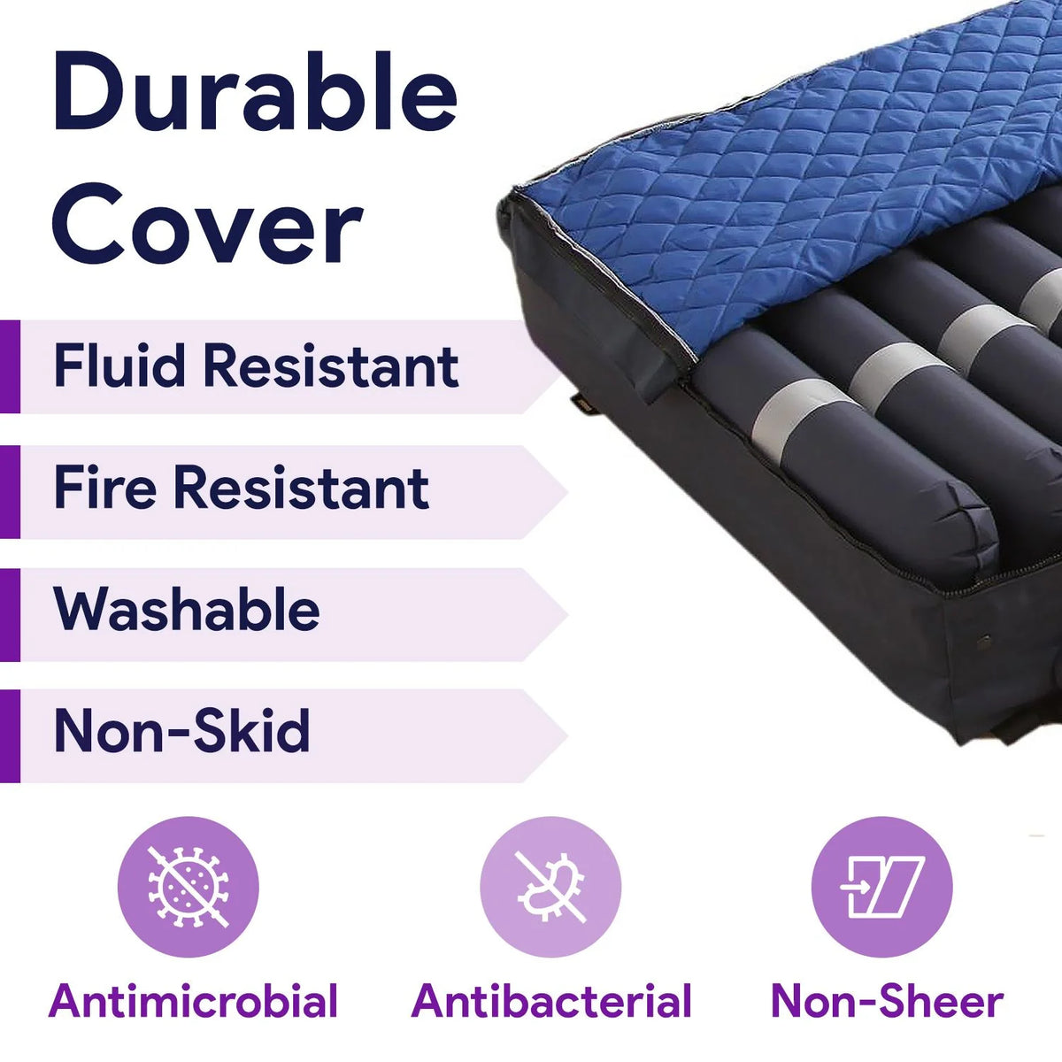 Proheal Low Air Loss Alternating Pressure Air Mattress with Digital Silent Air Pump & Side Perimeter - 36" x 80" x 8/11"