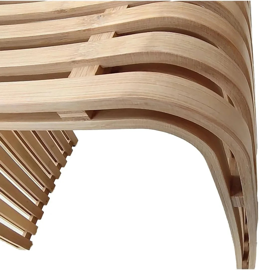 J&V TEXTILES Dining Bench with Storage, Bamboo Top, 11-7/8L x 18-1/8W x 18-1/8H inches, Natural Wood