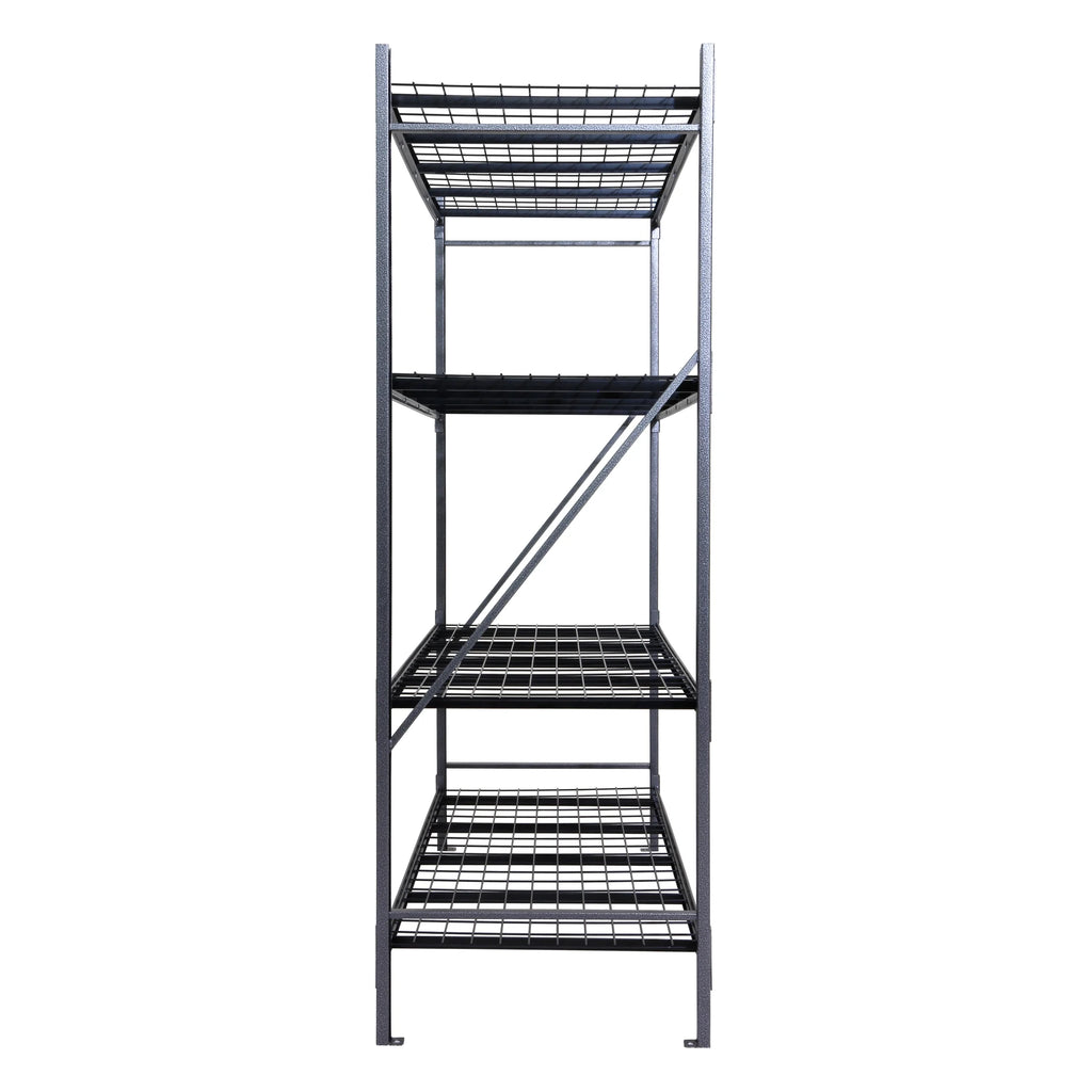 Stronghold Garage Gear by Shin Crest Steel 4-Tier Storage Rack 72"H x 24"D x 77"W, 1000lb per shelf