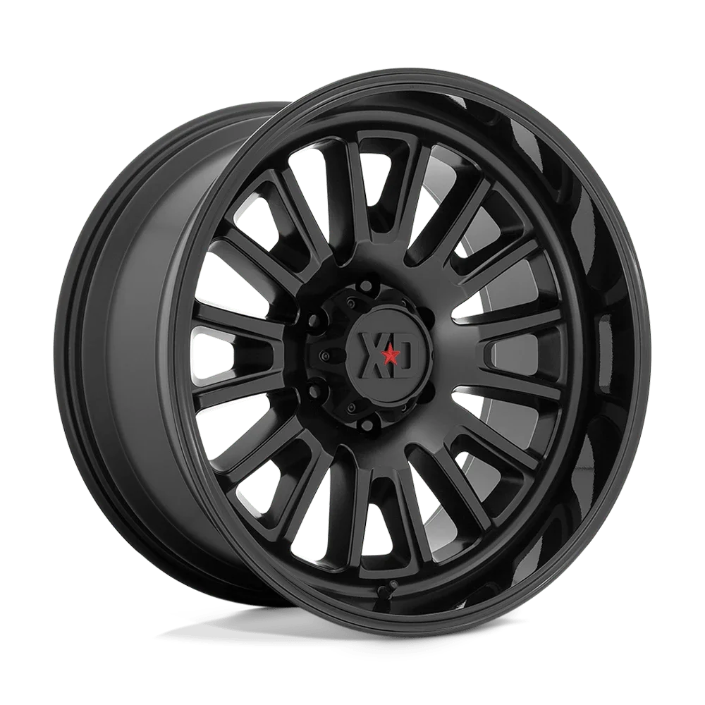 XD Wheels Xd864 Rover Satin Black with Gloss Black Lip Wheel with Alloy Steel (20 x 9. inches /5 x 78 mm, 0 mm Offset)