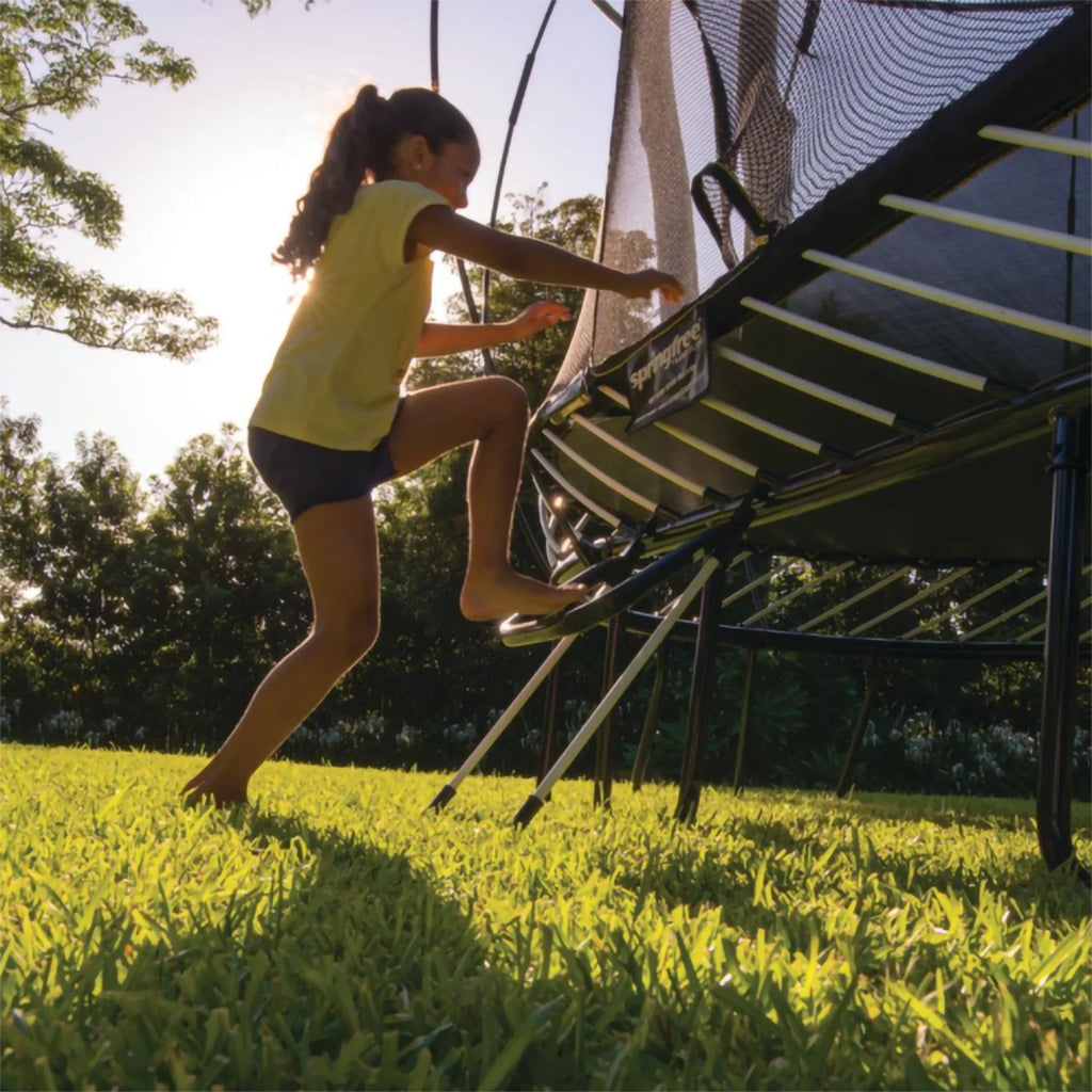 Springfree 13' x 13' Square Backyard Trampoline with Accessories, Black