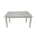 Solid Wood 30"x 48" Dining Table in Washed Gray Taupe