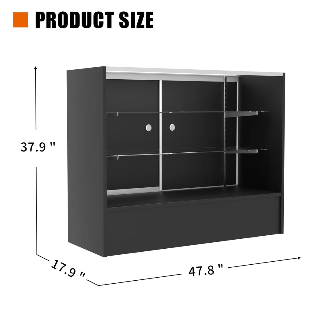 48" L x 38" H x 18" P - vitrine d'exposition pleine vision
