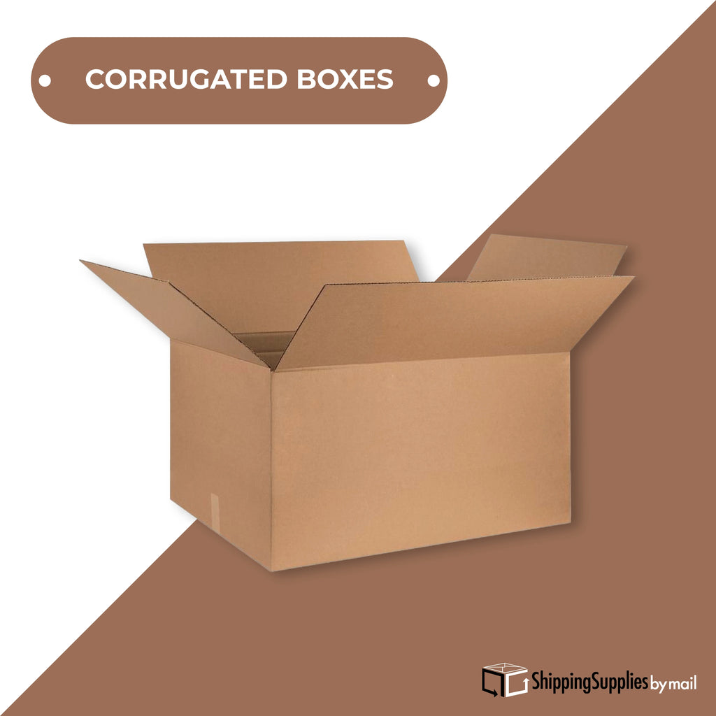 Kraft Corrugated Boxes ECT-32, 24 x 14 x 12", 20/Case