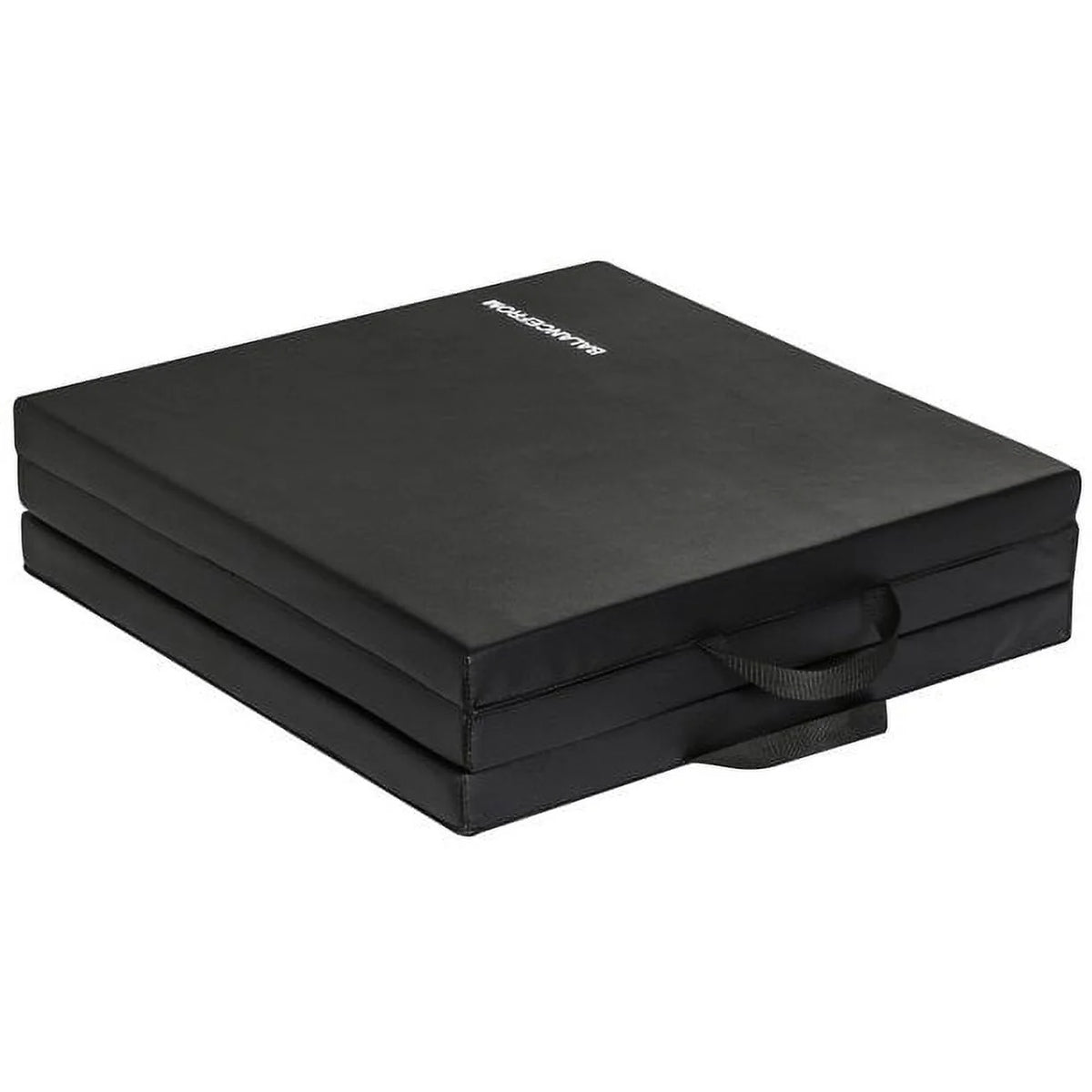 BalanceFrom 6 Ft. x 2Ft. x 1.5 In. Three-Fold High Density Foam Folding Exercise Mat with Carrying Handles for MMA, Gymnastics and Home Gym, Black