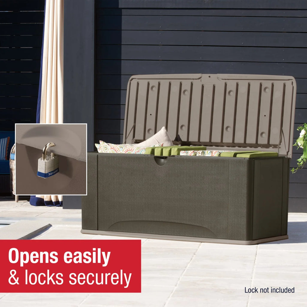 Coffre de terrasse avec siège Rubbermaid - Très grand format