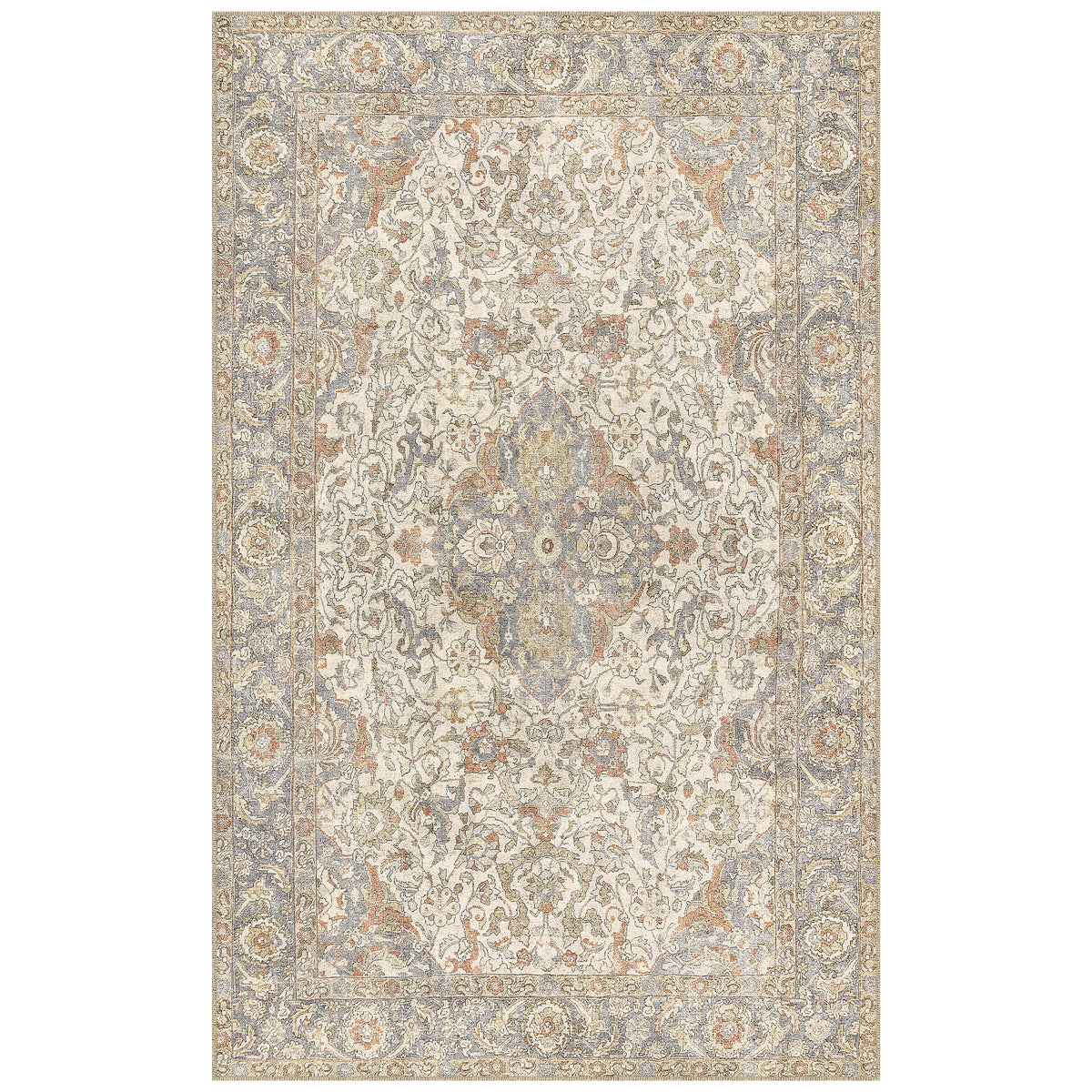 Tapis en chenille Apache, beige Rosetta, 5 pi x 8 pi