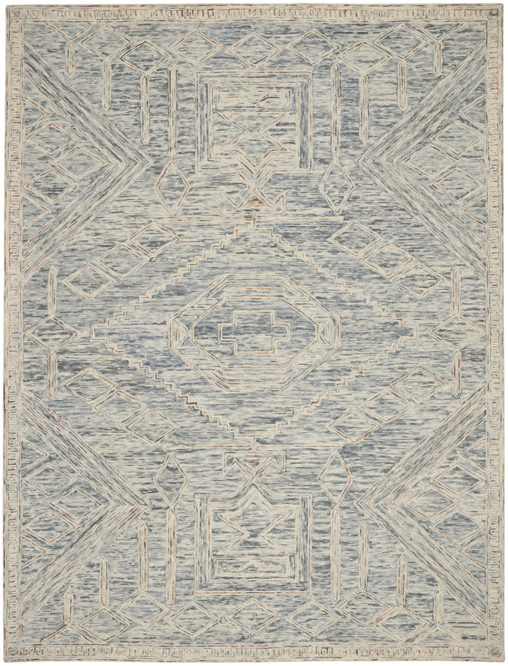Tapis Nourison Linked Rustic Bohemian bleu/multicolore, 8 pi x 10 pi 6 po (8 pi x 11 pi)