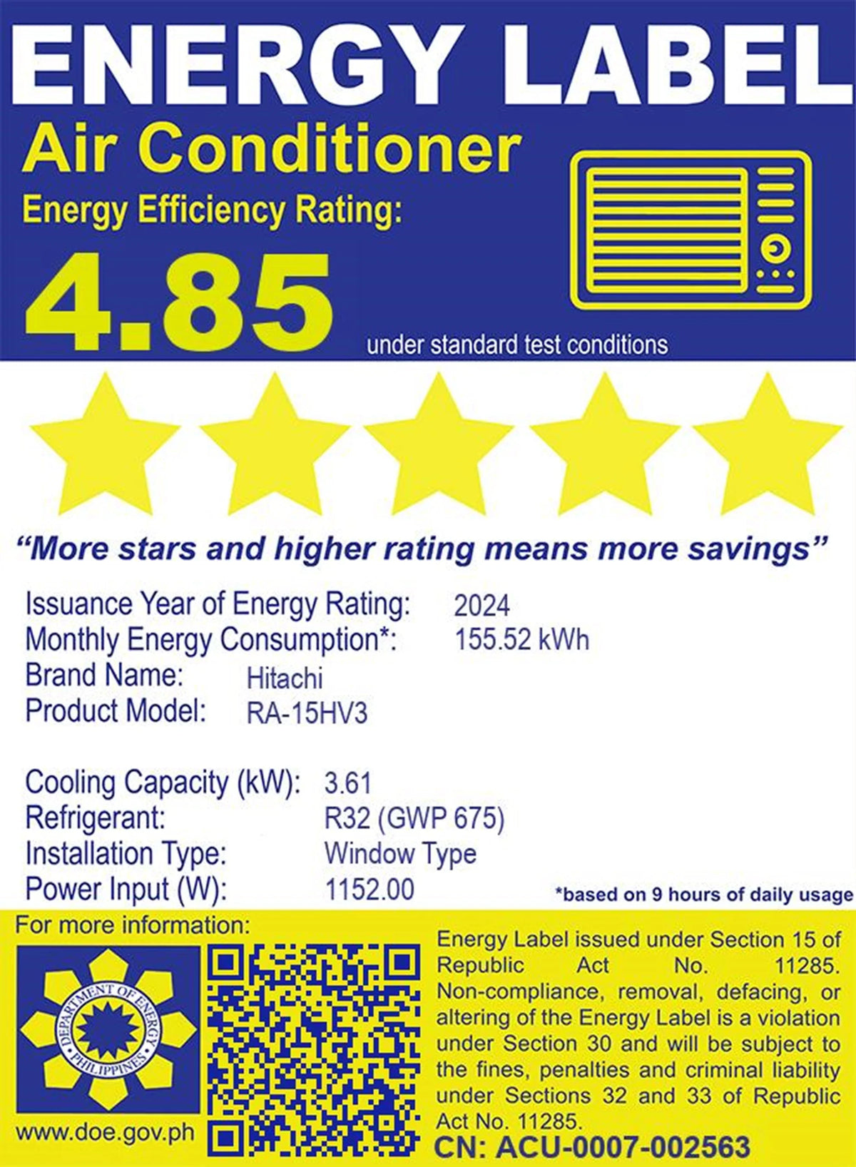 1.5 HP Split Air Conditioner Inverter for Home Cooling