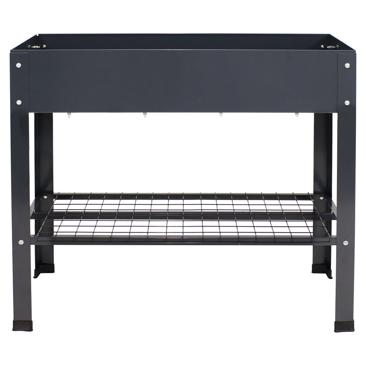 Jardinière surélevée en acier galvanisé noir Sunnydaze, 90,8 cm x 40,6 cm x 80,6 cm, ensemble de 2