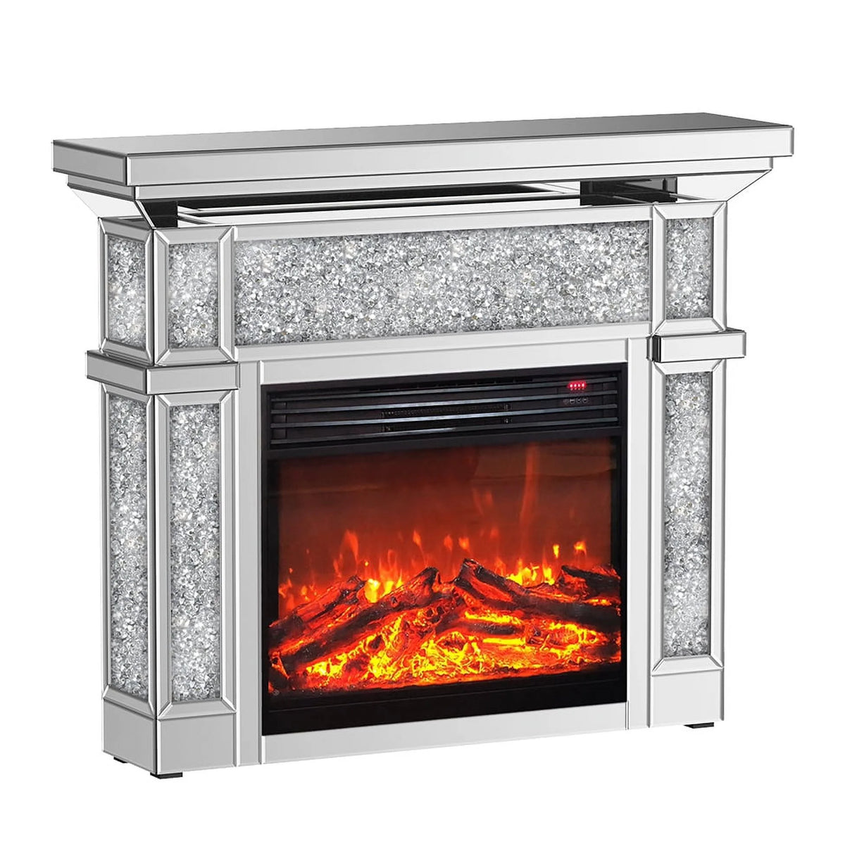 ENENE Mirrored Electric Fireplace 47 x 40 1500W Indoor Fireplace