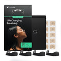 Intake Breathing — Magnetic Nasal Strips Starter Kit | Reusable Band + Tabs | Nasal Strips for Sleep, Snoring, Breathing & Sports | Stronger Lift Than Traditional Nose Strips | 4 Sizes, 15 Tabs, Black