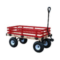 Chariot Express classique tout en bois Millside Industries, 16 po x 34 po, avec pneus de 4 po x 10 po