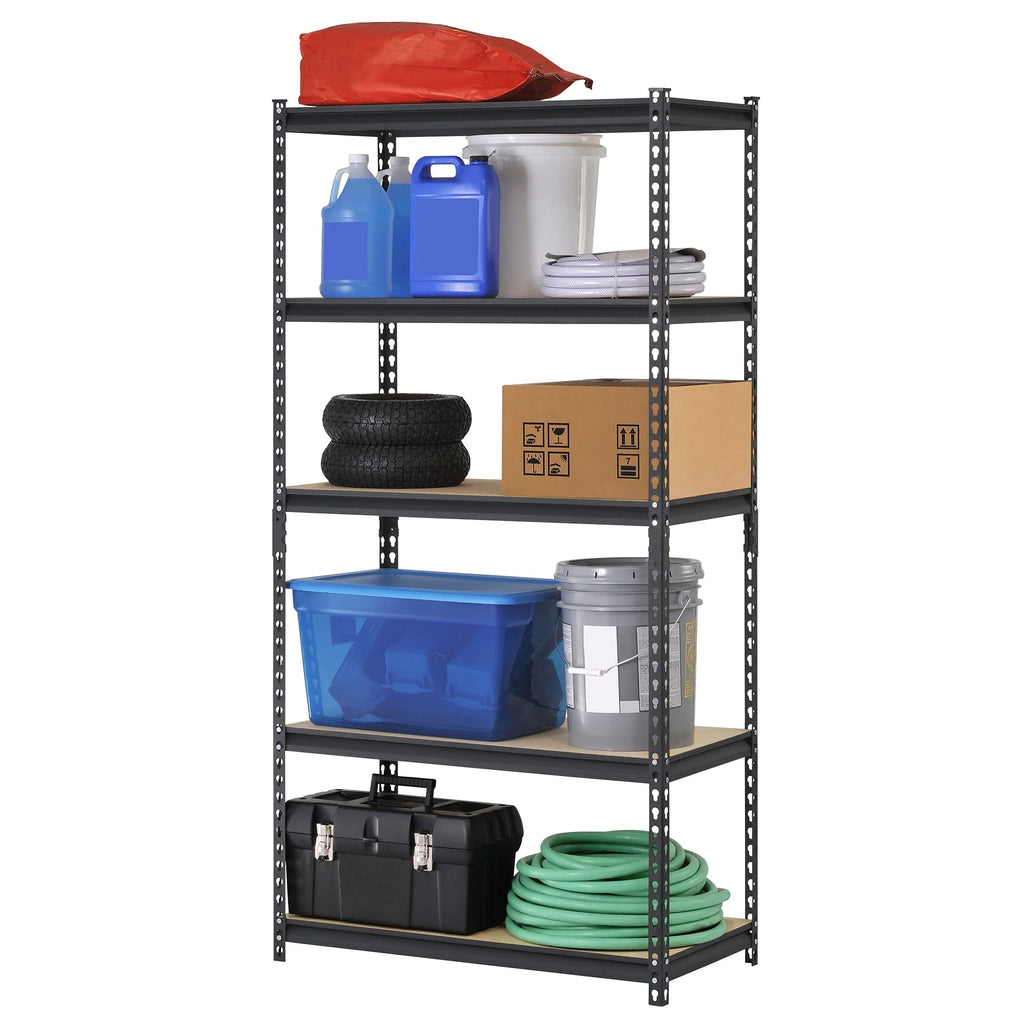 Muscle Rack 36"W x 18"D x 72"H 5-Tier Steel Shelving; 800 lb. Capacity per Shelf; Black