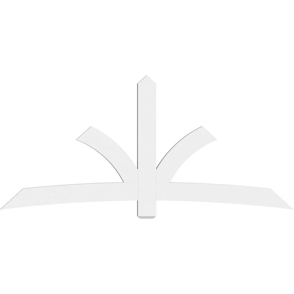 96"W x 44"H x 2"D x 6"F, 11/12 Pitch, Davenport Architectural Grade PVC Gable Bracket