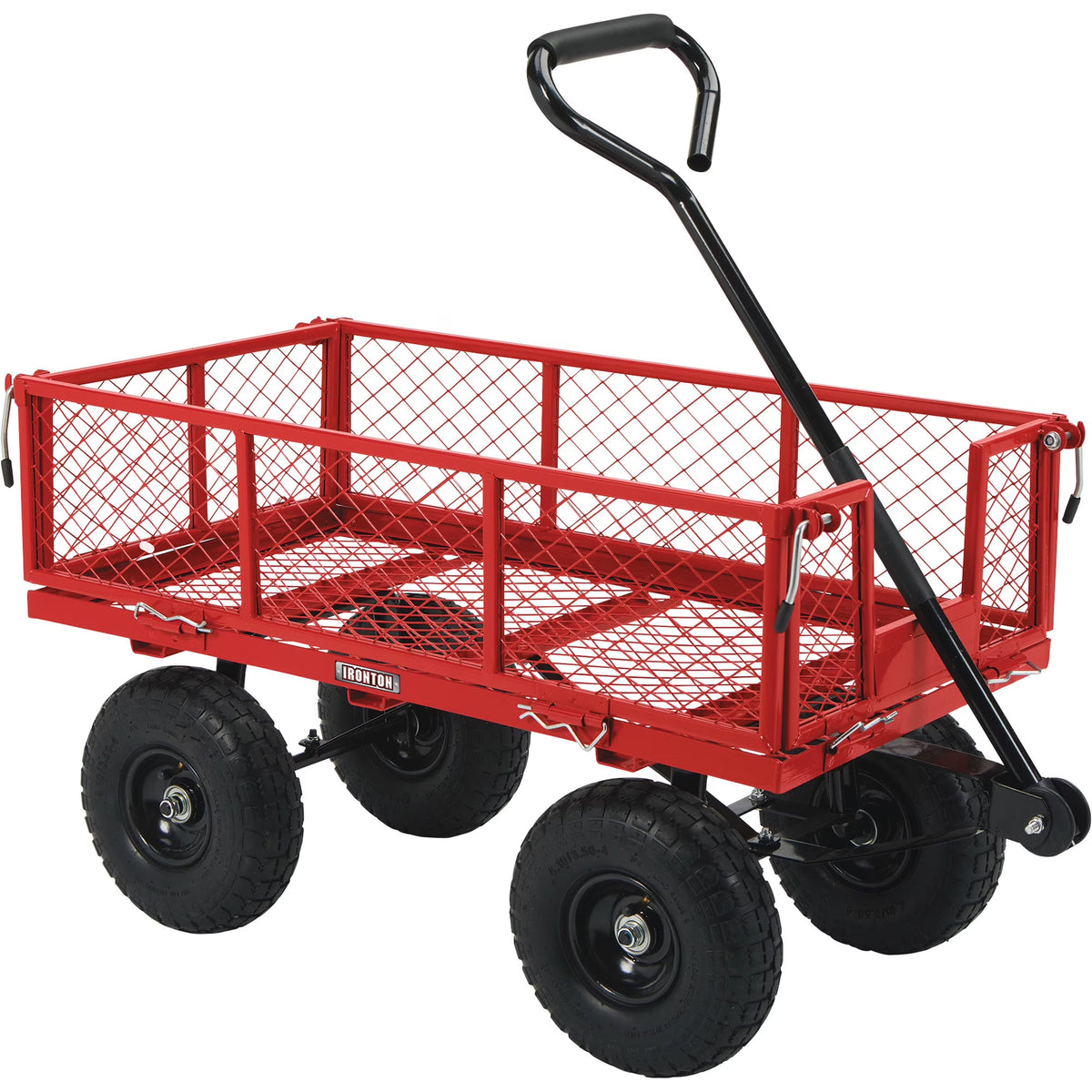 Ironton Steel Garden Cart, 400-Lb. Capacity, 38in.L x 18-1/2in.W x 21in.H