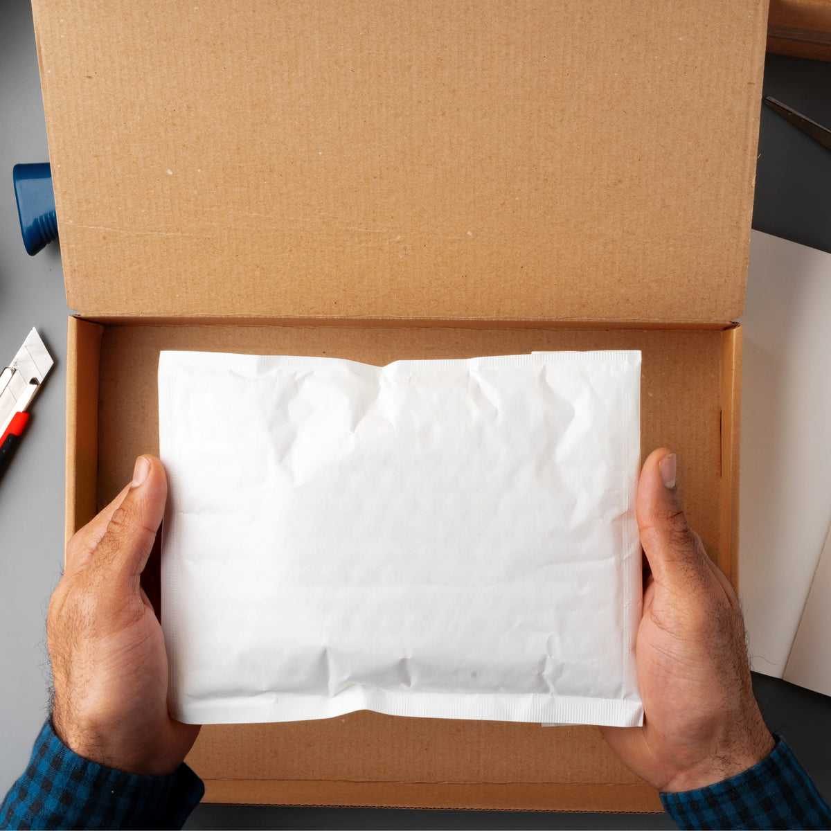 SSBM 12" x 9" x 2" ECT-32B Kraft Literature Shipping Mailers 50/Case