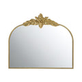 A&B Home Arched Gold Wall Mirror with Leaf Accent 39.6" x 2" x 35"