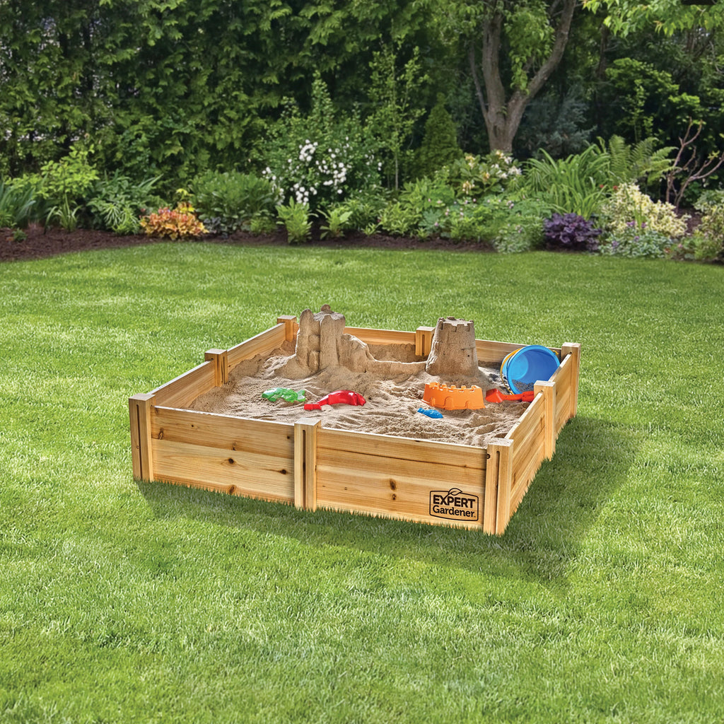Jardinière d'extérieur en bois Expert Gardener, 2,25 m L x 0,6 m l x 27 cm H