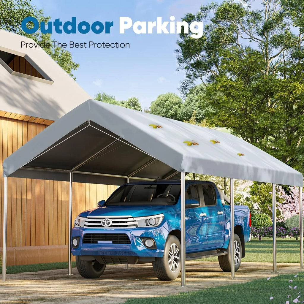 Quictent 10x 20x 8.7Silver Gray Carport