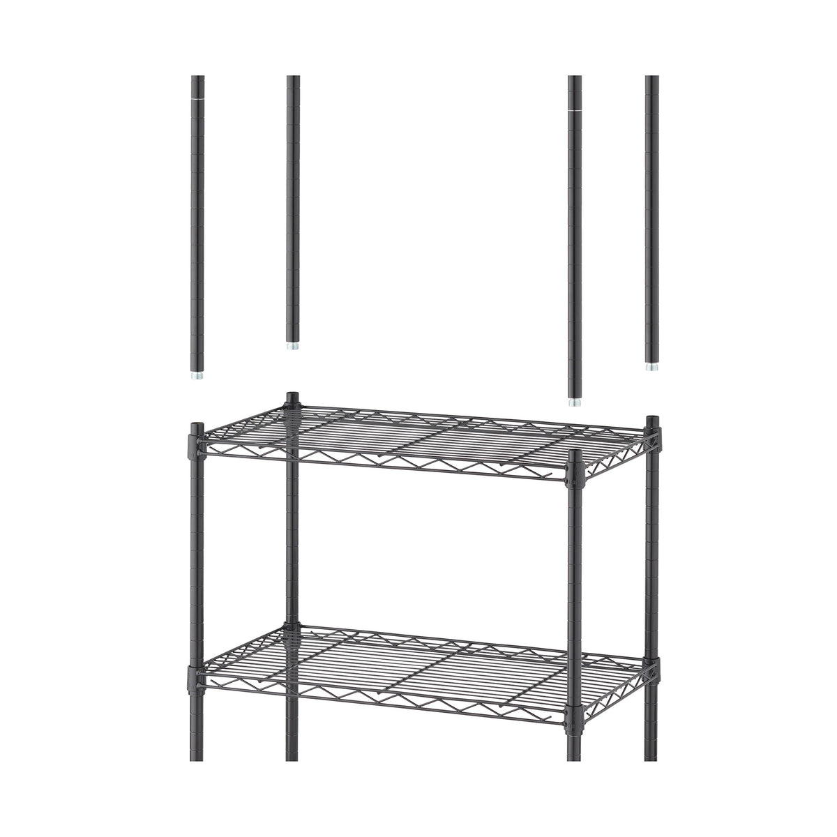 TRINITY 3-tier Modular Wire Shelving Rack 23' x 13' x 30', NSF, 2-pack