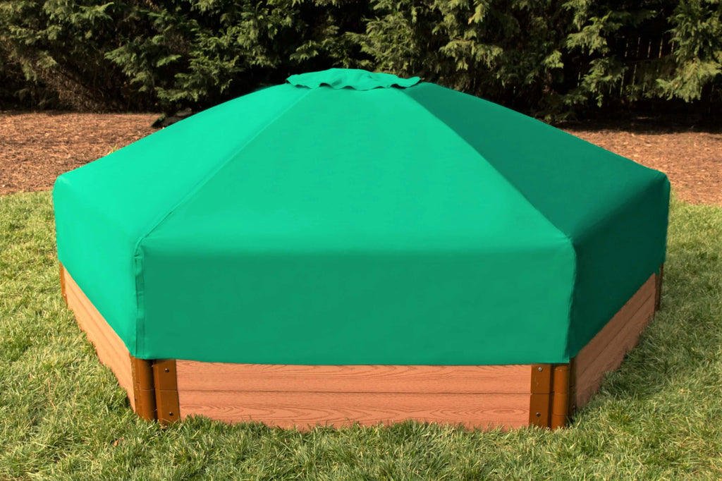 Frame It All 84in. X 96in. X 37in. Telescoping Hexagon Sandbox Canopy & Cover