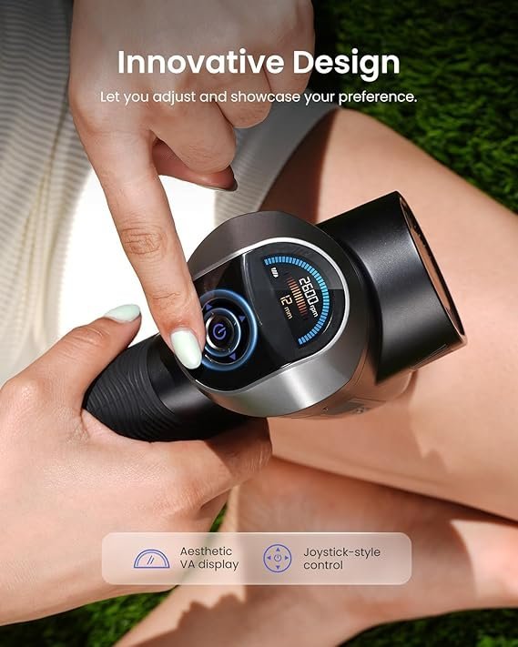 RENPHO Ascend Professional Massage Gun, Mothers Day Gifts, FSA Eligible HSA, Adjustable 6-12mm Amplitude for Customized Intensity, Deep Tissue Percussion Massager with 5 Speeds, 5 Attachments