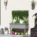 Jardinière surélevée GHooa avec treillis pour plantes grimpantes 104,8 cm L x 45,1 cm P x 139,7 cm H - Gris
