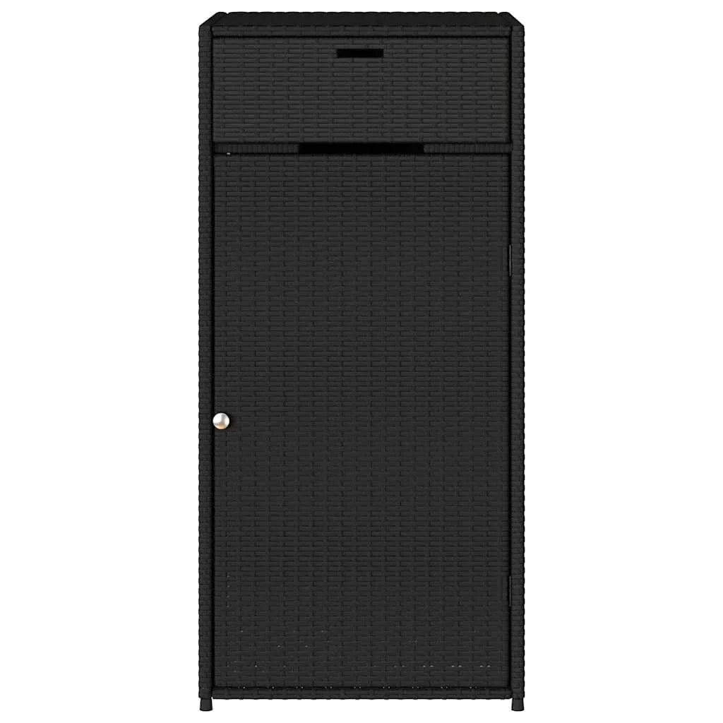 vidaXL Patio Storage Cabinet, PE Rattan Beige, 21.70 x 21.70 x 43.70 in