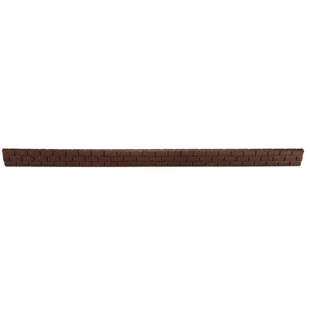 48 in. x 3 in. x 3 in. Brown Brickface Rubber Landscape Edging (6-Pack)