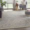 Tapis Nourison Linked Rustic Bohemian bleu/multicolore, 8 pi x 10 pi 6 po (8 pi x 11 pi)