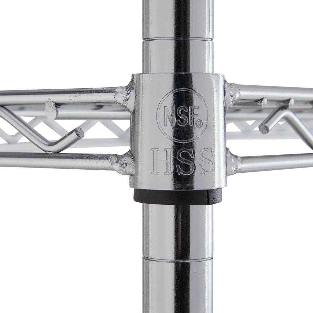 Hyper Tough Steel 5-Tier Storage Shelf Unit 72"H x 48"W x 24"D, 4000lb Total Capacity, Chrome