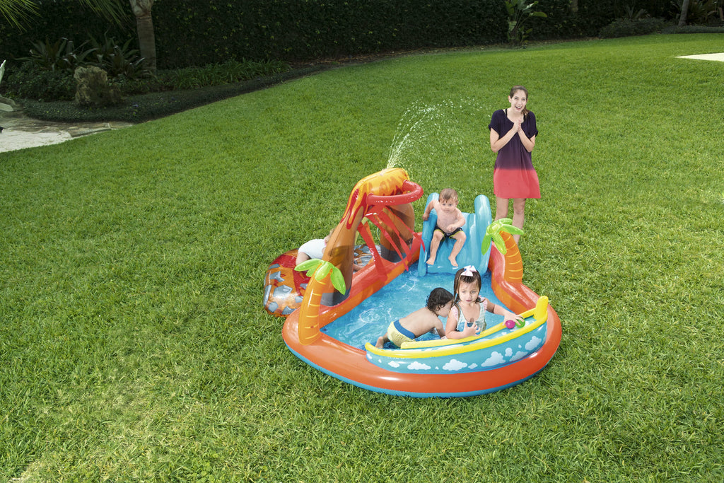 Bestway - H2OGO! 104 in. x 104 in. x 41 in. Lava Lagoon Play Center