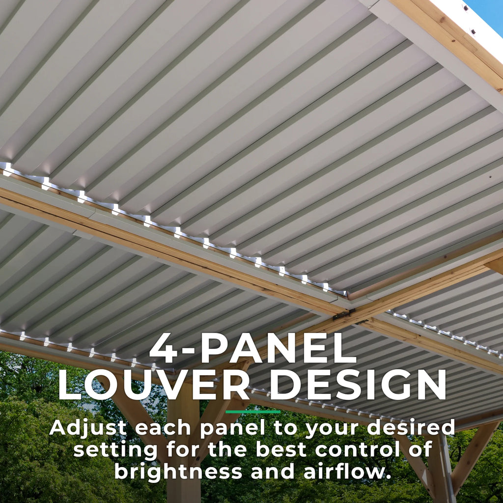 Yardistry 10 ft. x 20 ft. Meridian Louvered Pergola