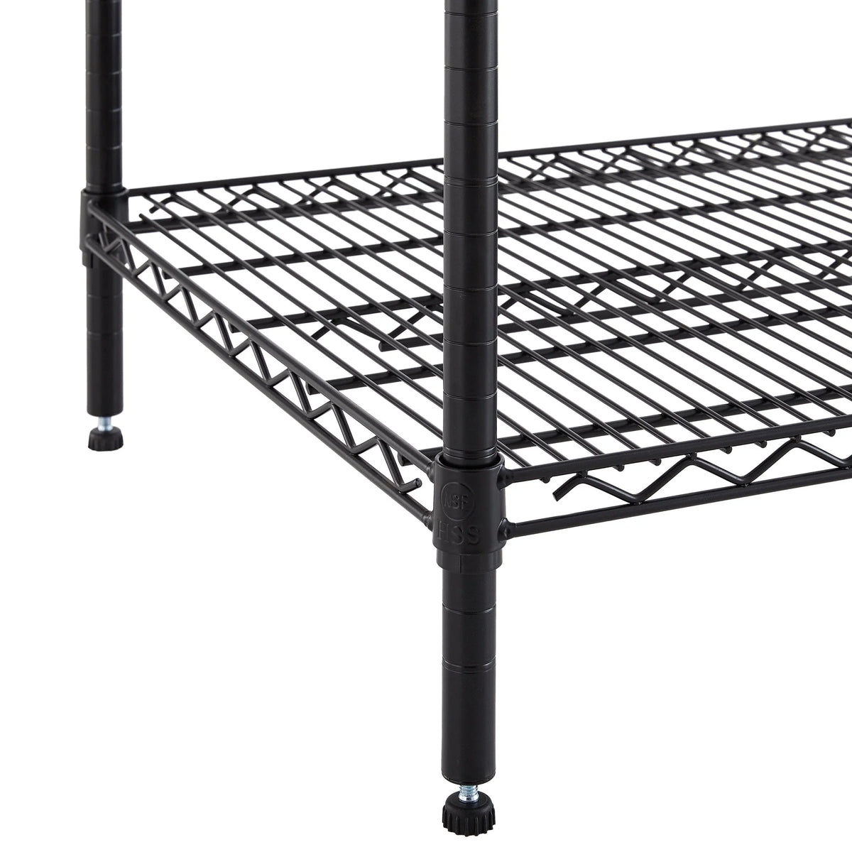 Hyper Tough Steel 4-Tier Storage Shelf Unit 72"H x 72"W x 24"D, 4000lb Total Capacity, Black