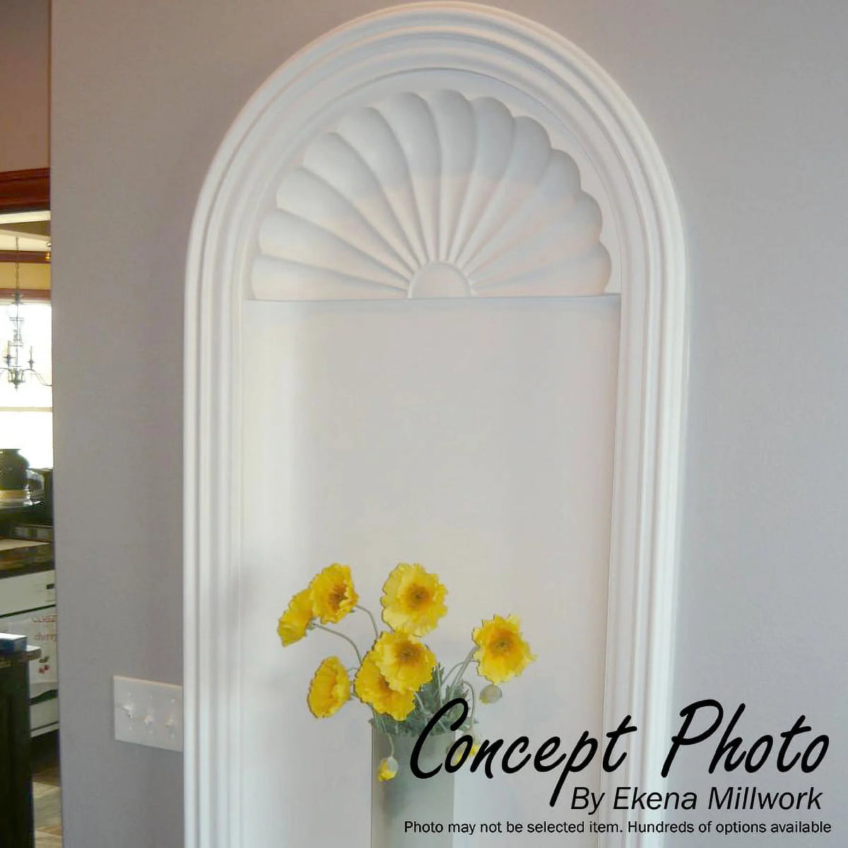 Niche lisse Ekena Millwork, 15 1/2 po L x 31 1/2 po H x 7 3/8 po P, montage en surface