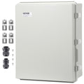 VEVOR Outdoor Electrical Junction Box, 20.87 x 16.92 x 7.87 in, ABS Plastic Electrical Enclosure Box with Hinged Cover Stainless Steel Latch, IP67 Dustproof Waterproof