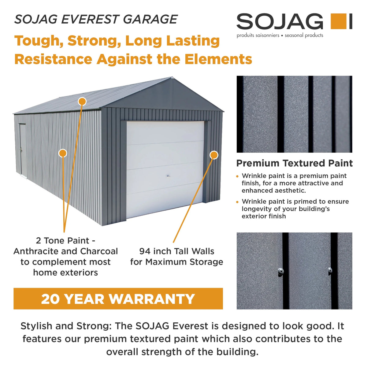 Garage Sojag Everest 12 pi x 25 pi