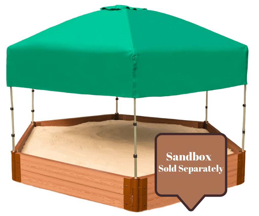 Frame It All 84in. X 96in. X 37in. Telescoping Hexagon Sandbox Canopy & Cover