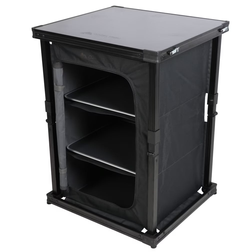 Ozark Trail Kitchen Organizer Hardtop Table, Gray, 23 x 20 x 31