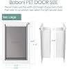 Baboni Pet Door for Wall,3-Flap,Steel Frame and Telescoping Tunnel, Aluminum Lock, Double Flap Dog Door and Cat Door, Strong and Durable (Pets Up to 100 Lb) -Large