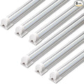 Barrina LED Shop Lights, 40W 5500LM 5000K, 4FT Integrated Fixture, V Shape,T8 Light Tube, Daylight White, Clear Cover, High Output, LED Shop Lights for Garage Warehouse Workshop Basement (Pack of 6)