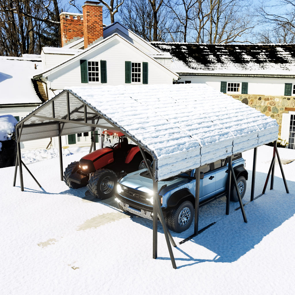 Tolead Heavy Duty Galvanized 10' x 15' Grey Carport